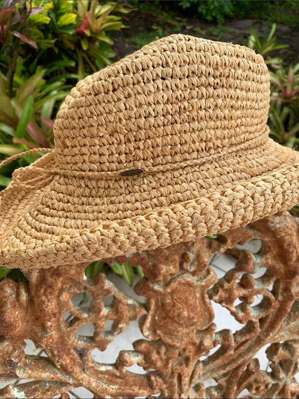 Scala Raffia Straw Hat with Raffia String Bow - Picture 7 of 11